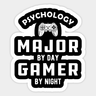 Psychology major by day gamer by night Sticker